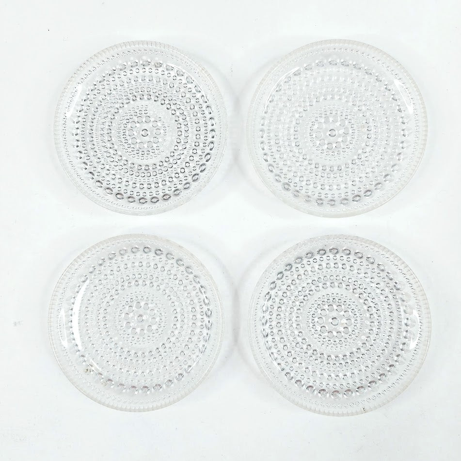 IIttala / Nuutajärvi Kastehelmi kirkas lasinalunen 4 kpl