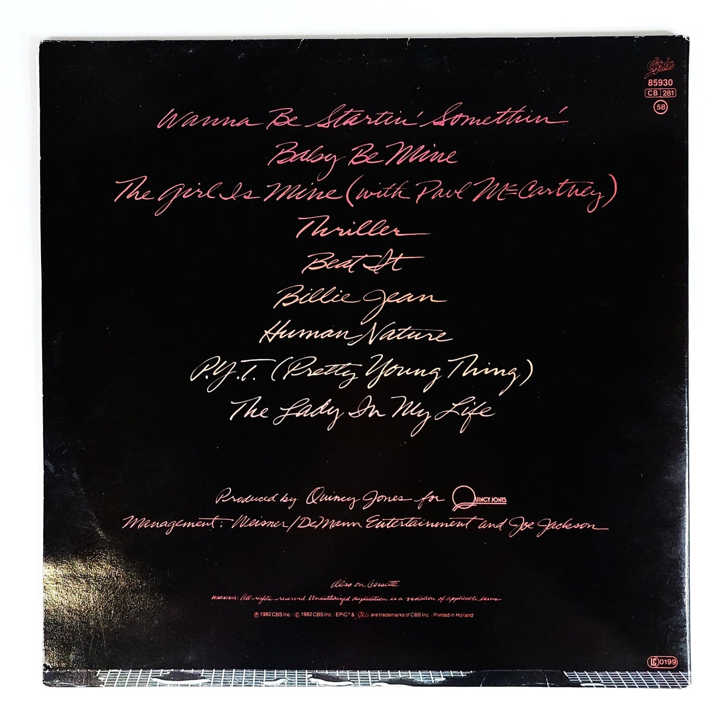 Michael Jackson: Thriller LP