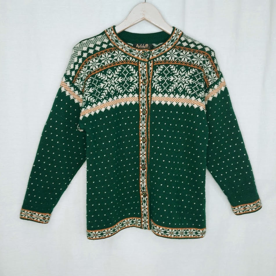 Apleks vintage villaneuletakki koko S