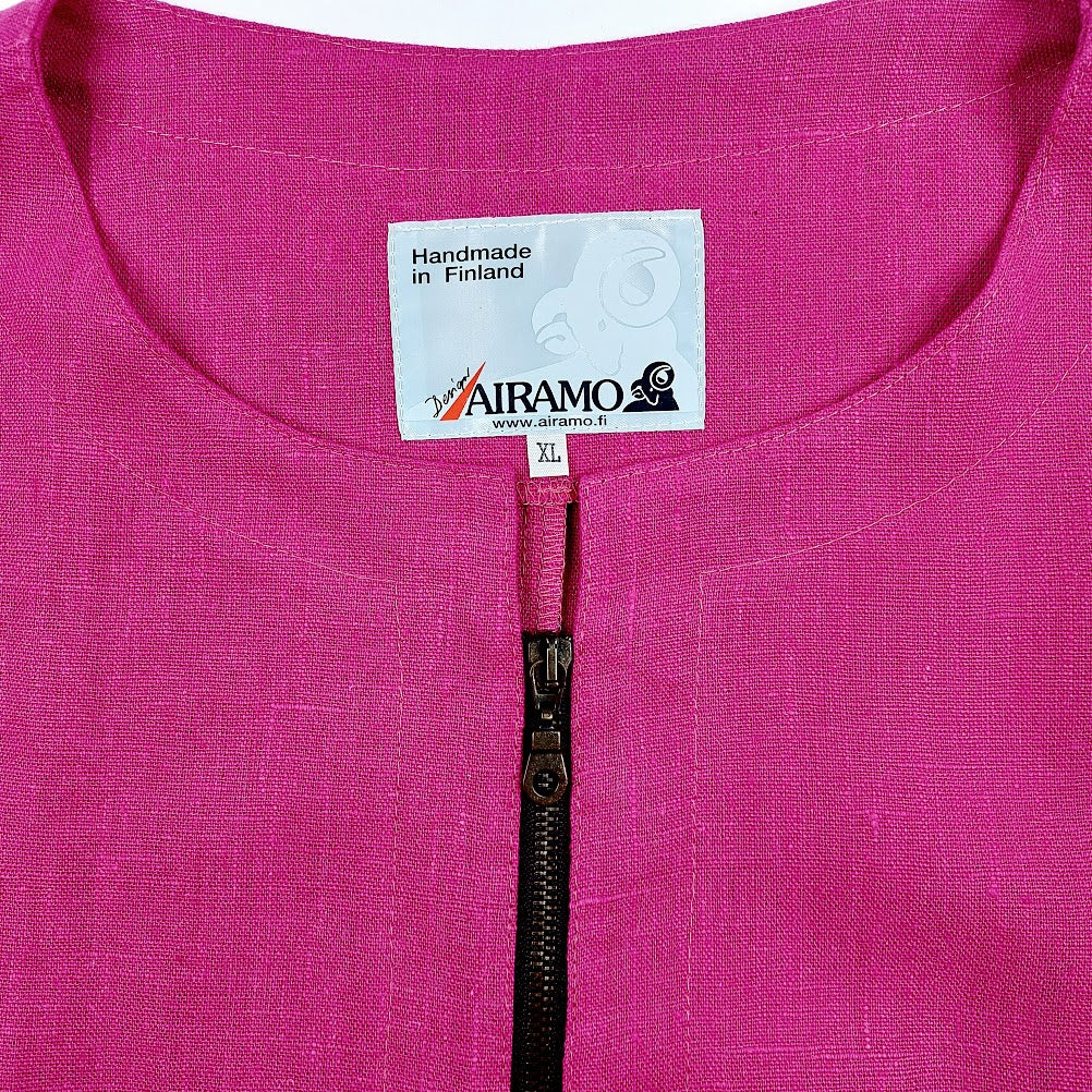 Airamo Design vetoketjullinen pellavatunika koko XL