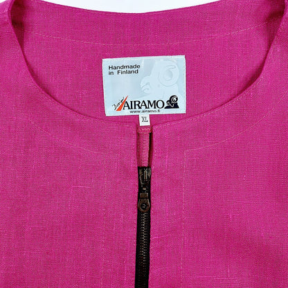 Airamo Design vetoketjullinen pellavatunika koko XL