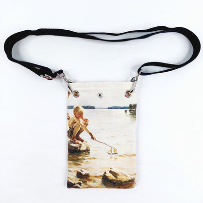 Albert Edelfelt Leikkiviä poikia rannalla puhelinlaukku