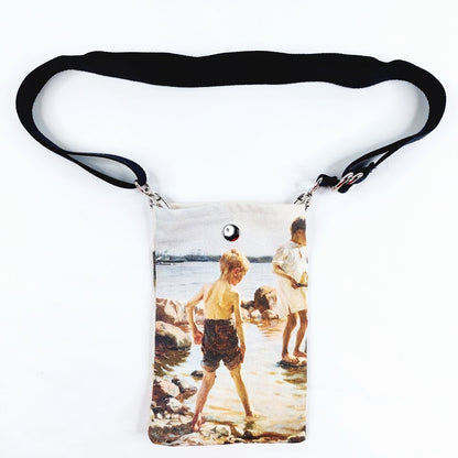 Albert Edelfelt Leikkiviä poikia rannalla puhelinlaukku