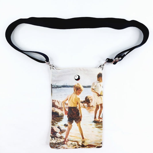 Albert Edelfelt Leikkiviä poikia rannalla puhelinlaukku