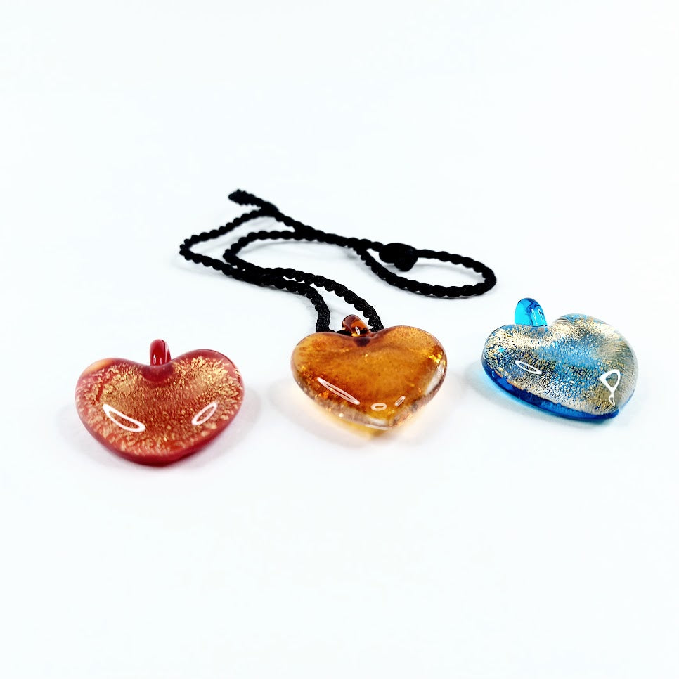 Antica Murrina lasinen sydänriipus 3 kpl