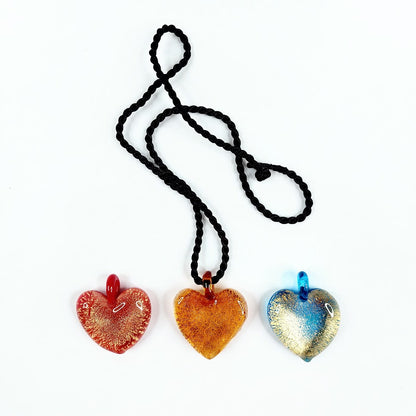 Antica Murrina lasinen sydänriipus 3 kpl