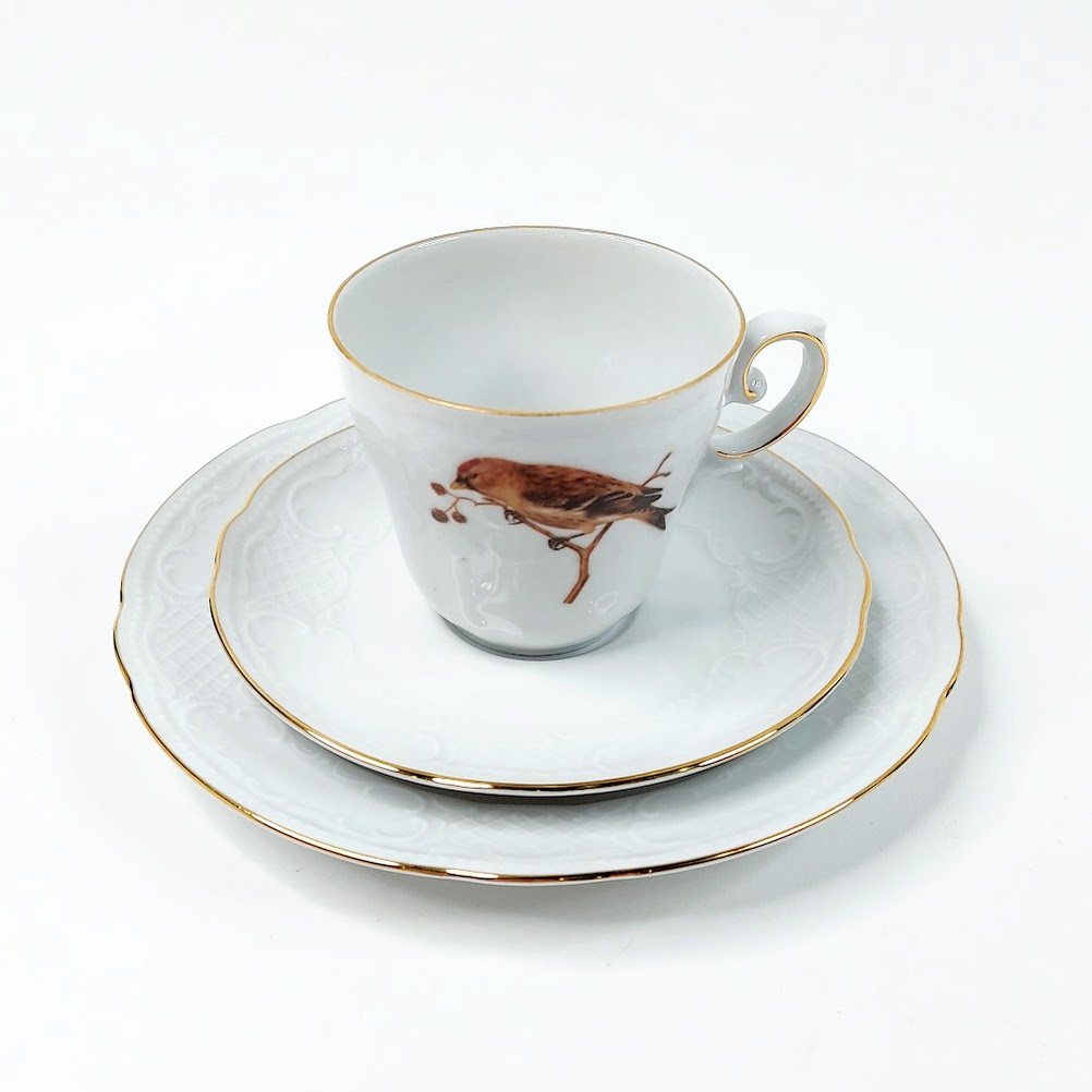 Apilanlehti Pohjolan linnut 1982 kahvikuppisetti 3 osaa