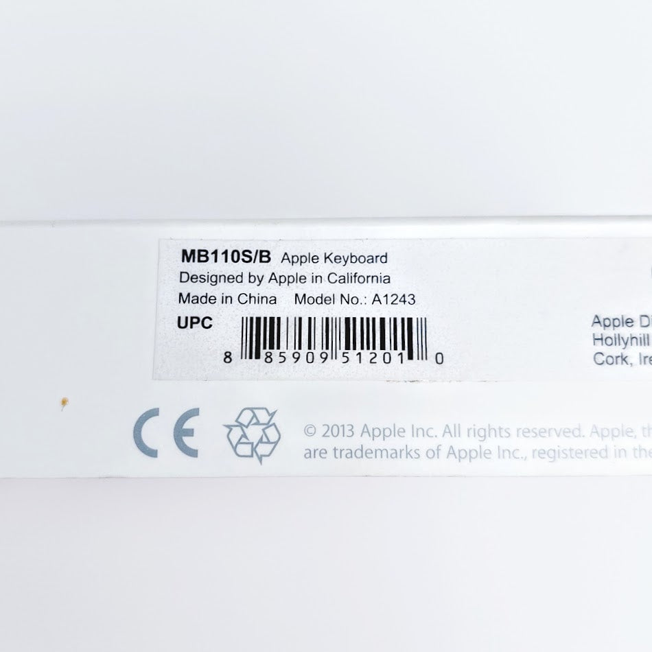 Apple Keyboard MB110S/B A1243 näppäimistö