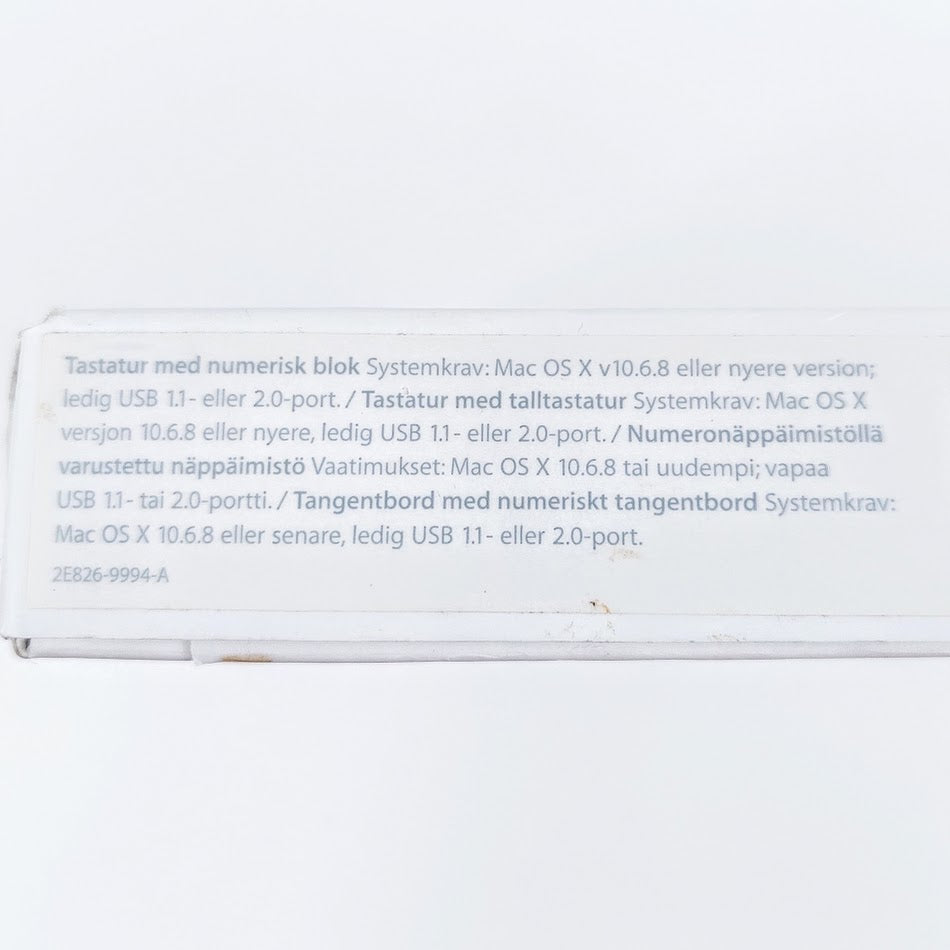 Apple Keyboard MB110S/B A1243 näppäimistö