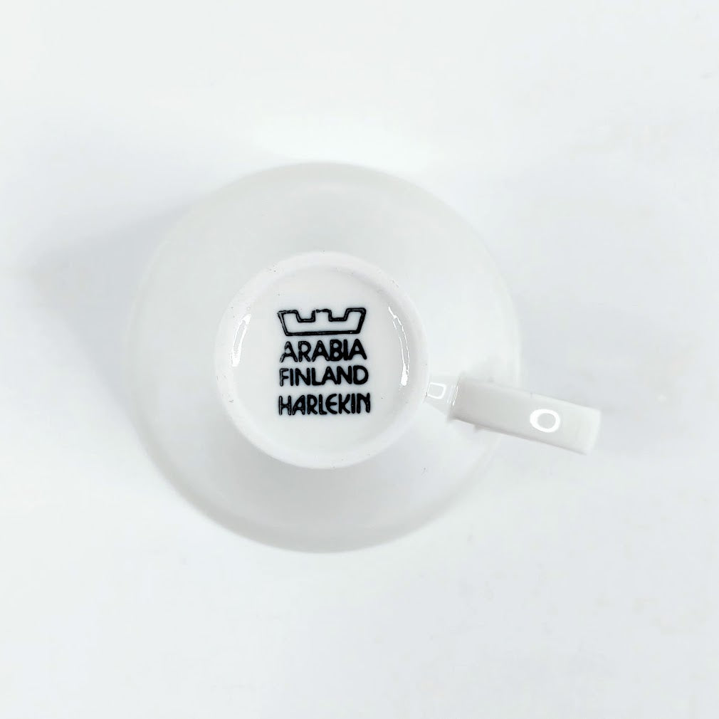 Arabia Harlekin mokkakuppisetti 8 osaa
