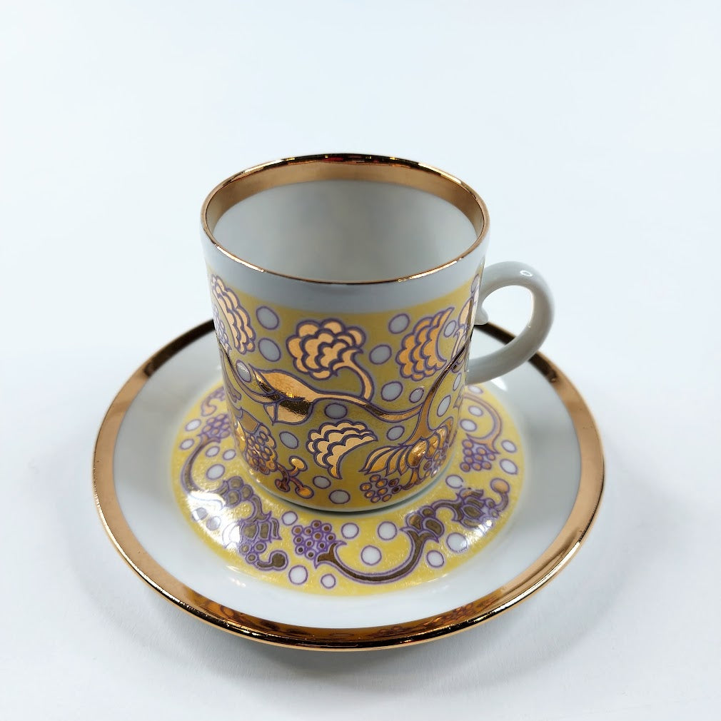 Arabia Iiris mokkakuppi ja lautanen 2 kpl