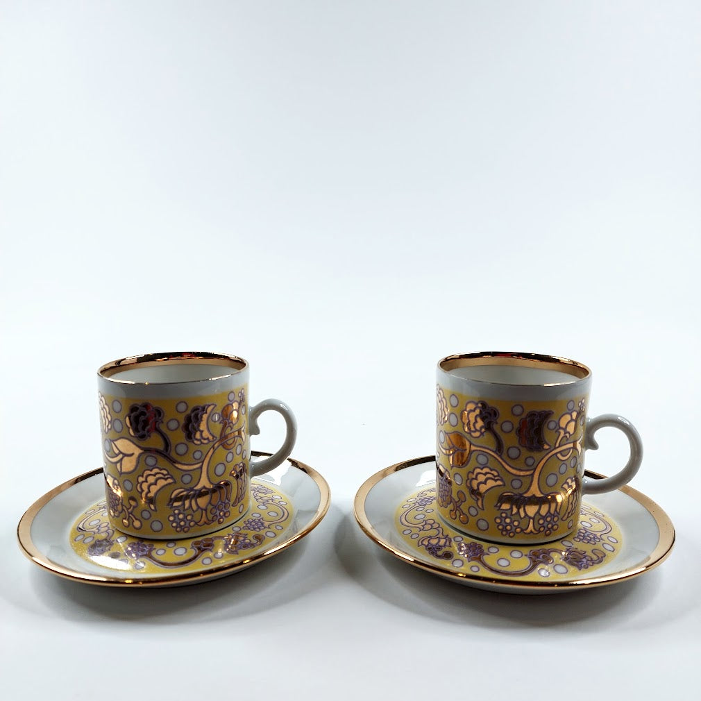 Arabia Iiris mokkakuppi ja lautanen 2 kpl