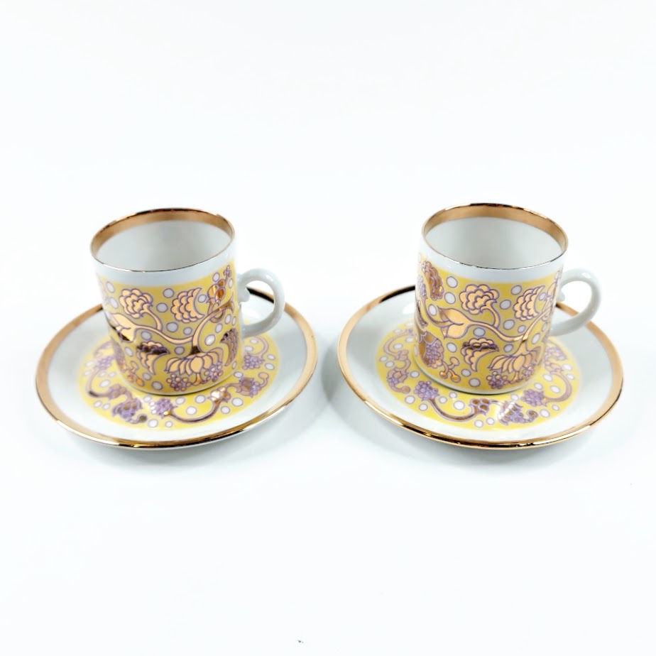 Arabia Iiris mokkakuppi ja lautanen 2 kpl