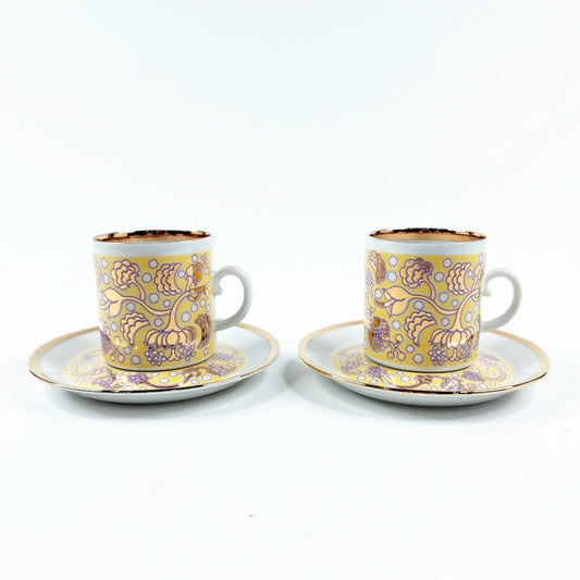 Arabia Iiris mokkakuppi ja lautanen 2 kpl