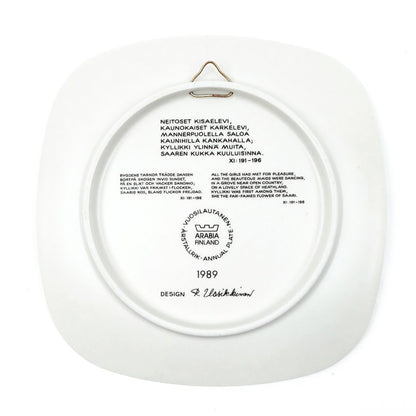 Arabia Kalevala vuosilautanen 1989