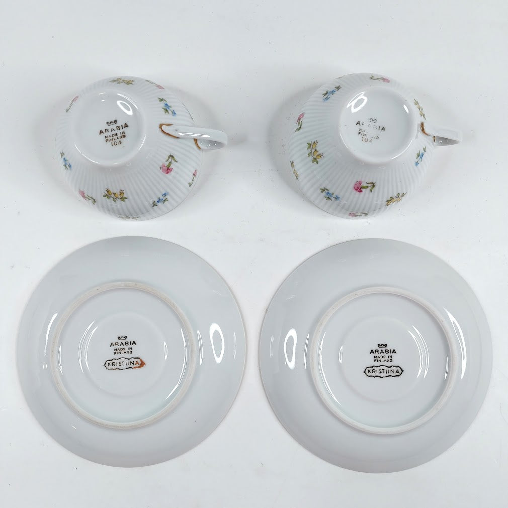 Arabia Kristiina kahvikuppisetti 4 osaa