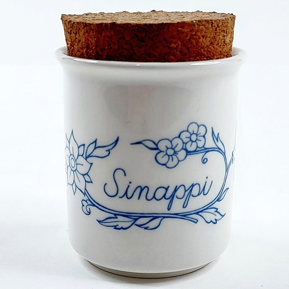 Arabia Sininen Keittiö sinappipurkki