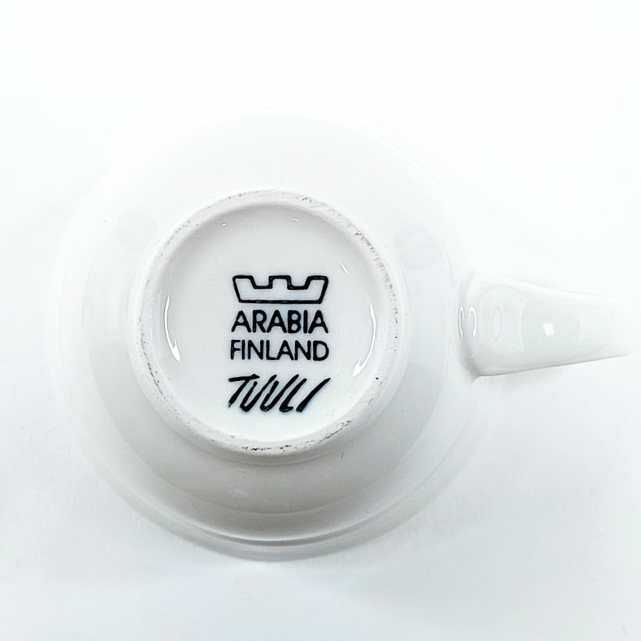 Arabia Tuuli kahvikuppi ja asetti 2 kpl