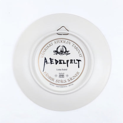 Arabia Vänrikki Stoolin tarinat Lotta Svärd seinälautanen