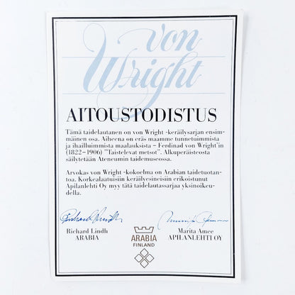 Arabia von Wright taidelautanen #1 Taistelevat metsot