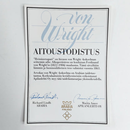 Arabia von Wright taidelautanen #7 Heinäsorsapari