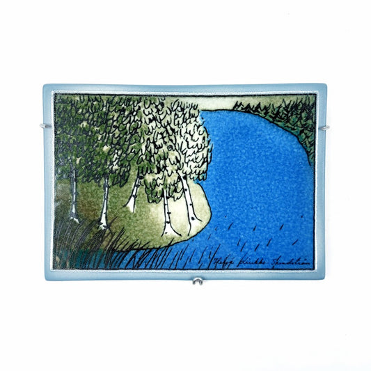 Arabia seinälaatta Käki kukkuu