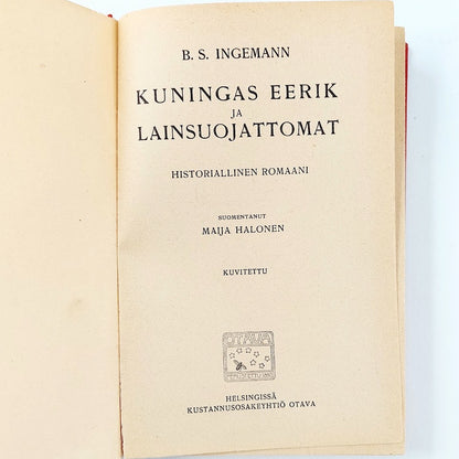 B. S. Ingemann: Kuningas Eerik ja lainsuojattomat