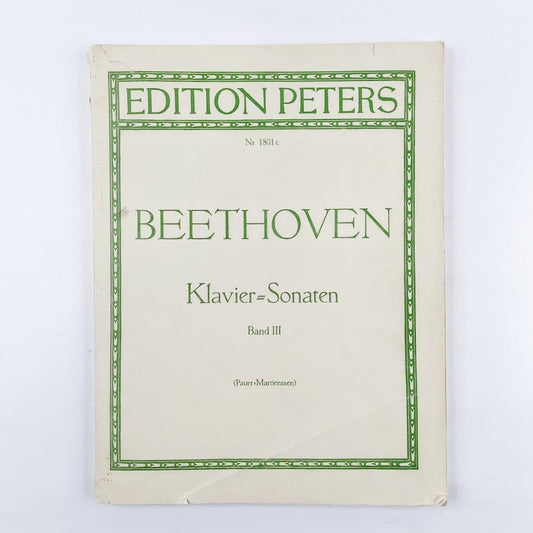 Edition Peters: Beethoven Klavier = Sonaten nuottikirja