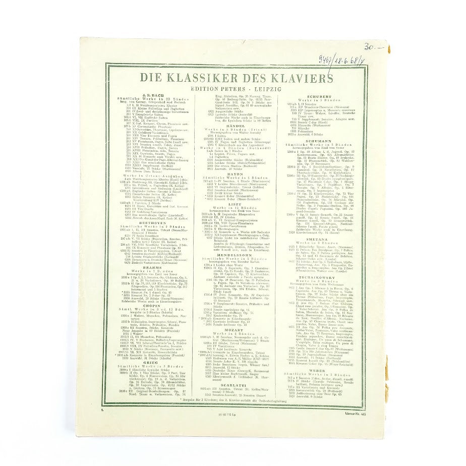 Edition Peters: Beethoven Klavier = Sonaten