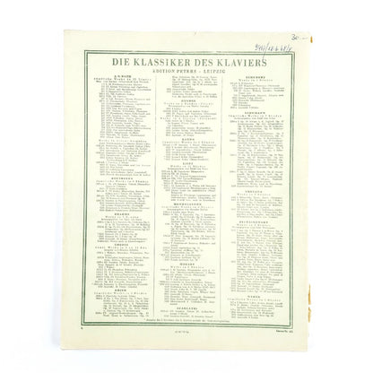 Edition Peters: Beethoven Klavier = Sonaten