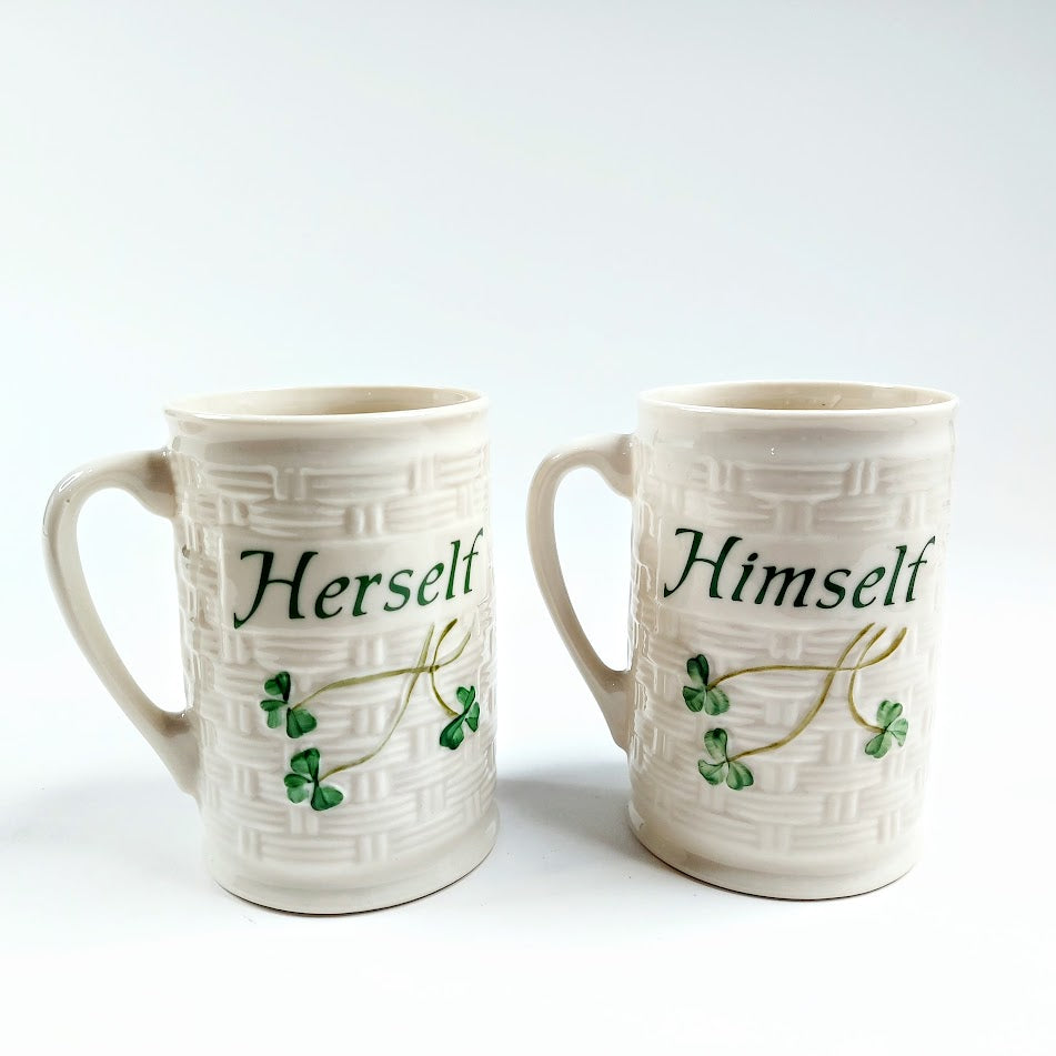 Belleek Pottery Himself ja Herself mukit