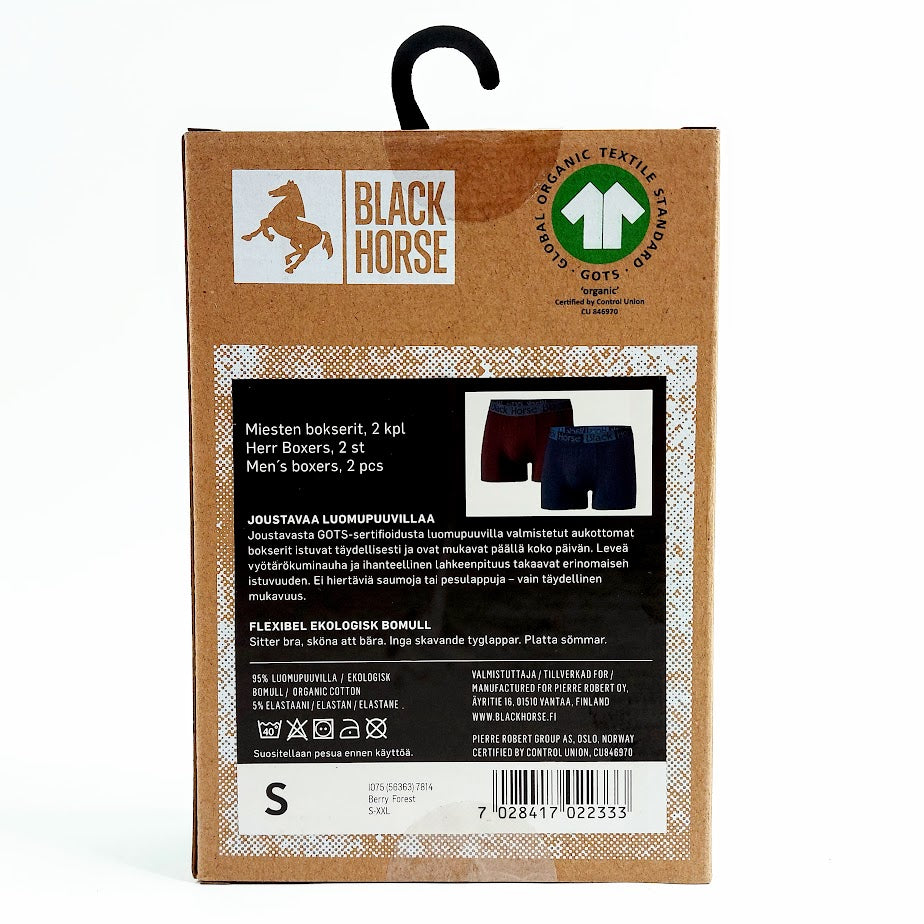 Black Horse bokserit 2-pack koko S