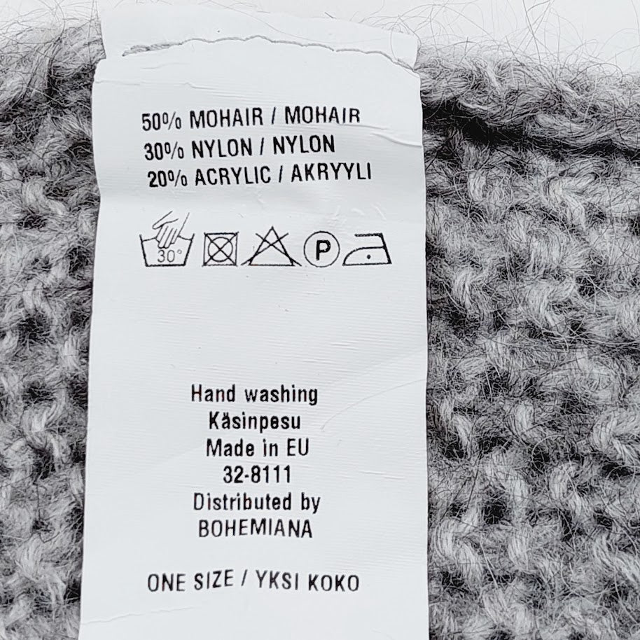 Bohemiana mohairsekoitteinen neulemekko koko One Size