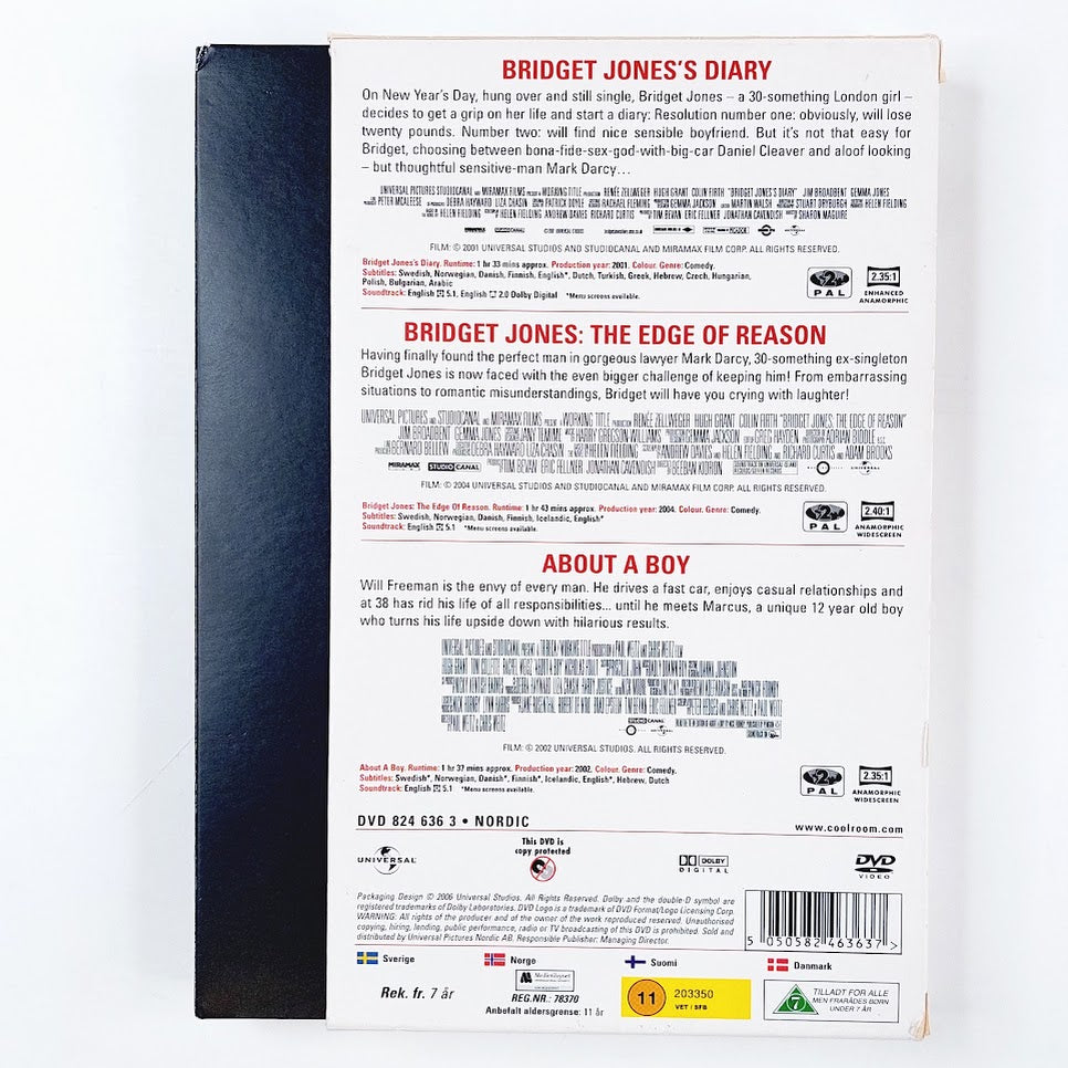 Bridget Jones's Diary - Bridget Jones: The Edge of Reason - About a Boy 3DVD