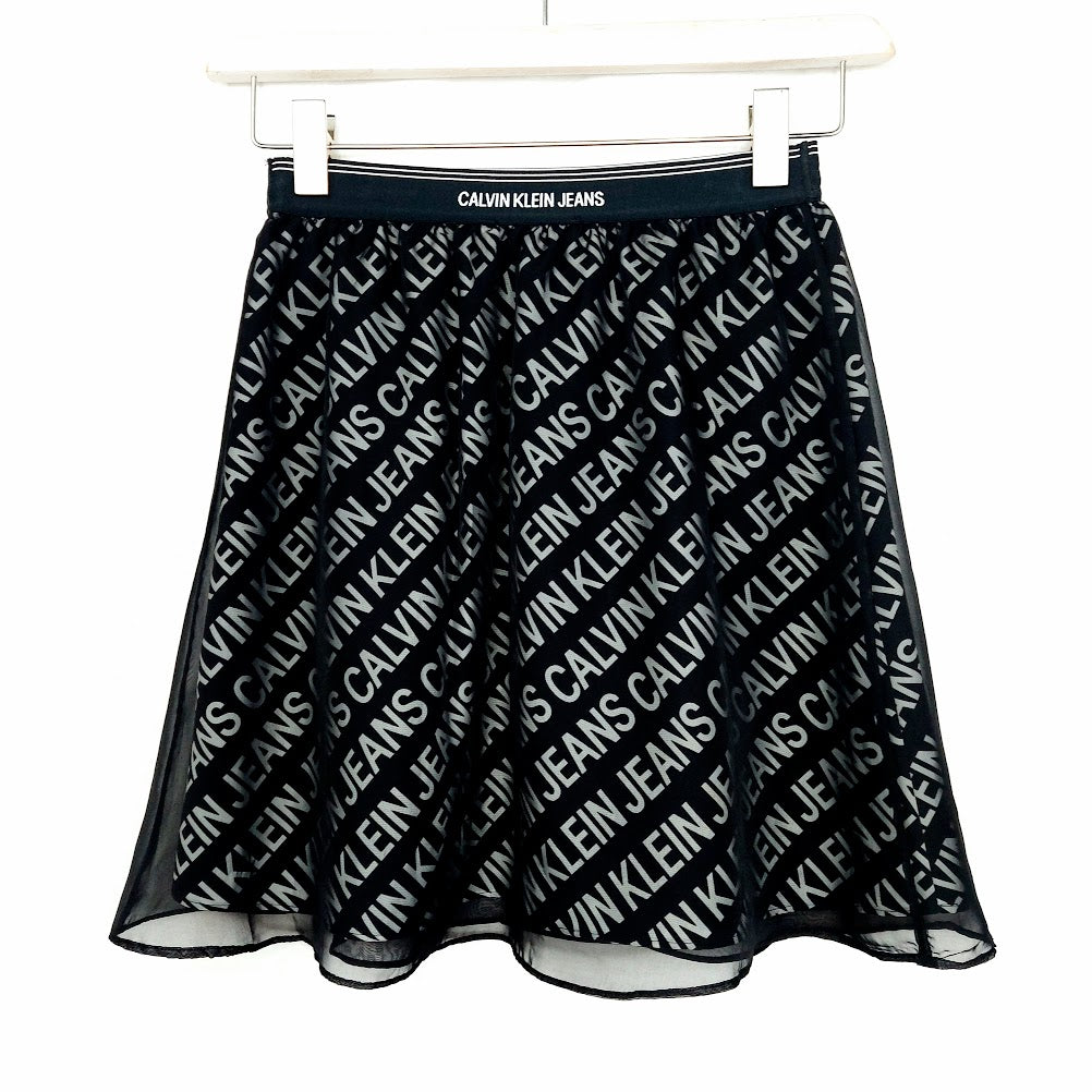 Calvin Klein Jeans Logo Waistband Chiffon minihame koko XS