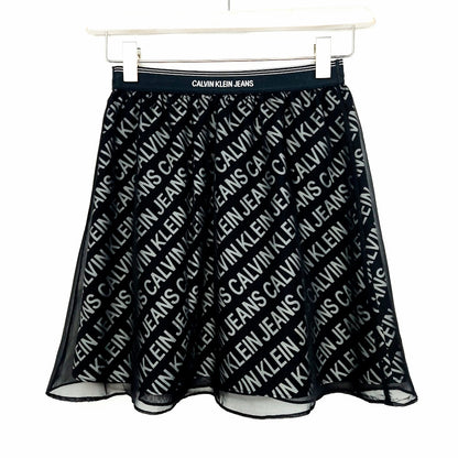 Calvin Klein Jeans Logo Waistband Chiffon minihame koko XS