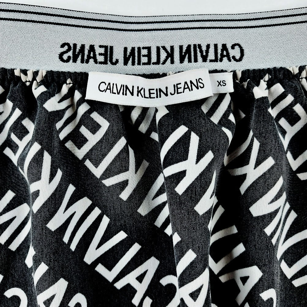 Calvin Klein Jeans Logo Waistband Chiffon minihame koko XS
