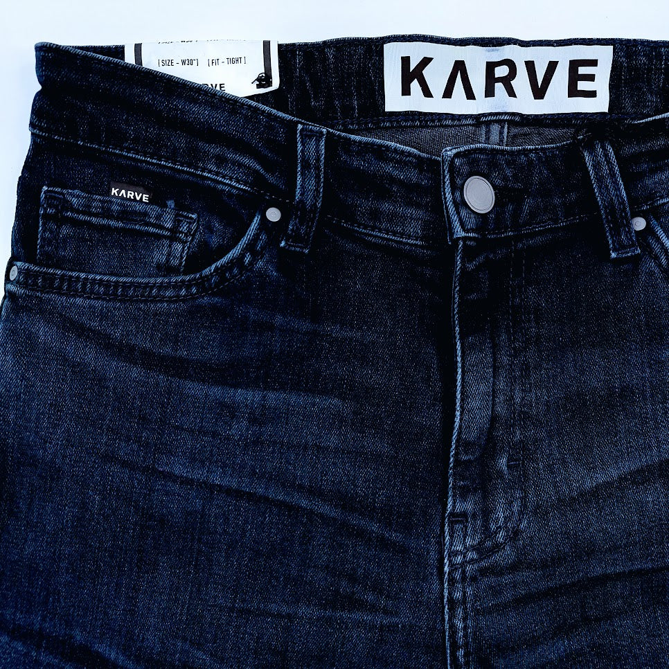 Carlings Karve MD Tight Blue Black OD stretchfarkut koko 30"