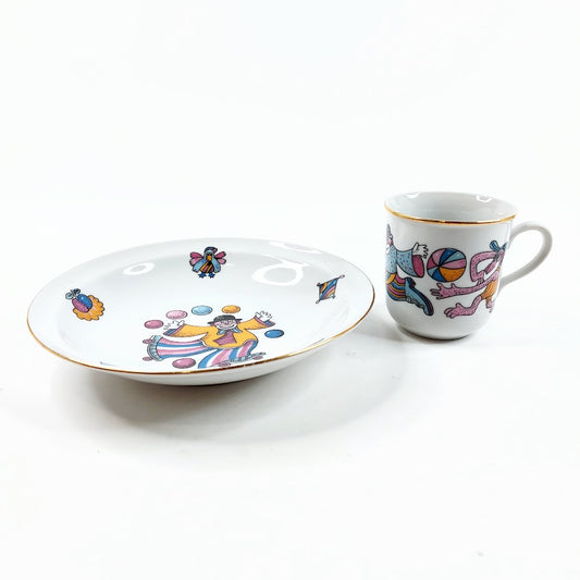 Concordia Lesov syvä lautanen ja kuppi