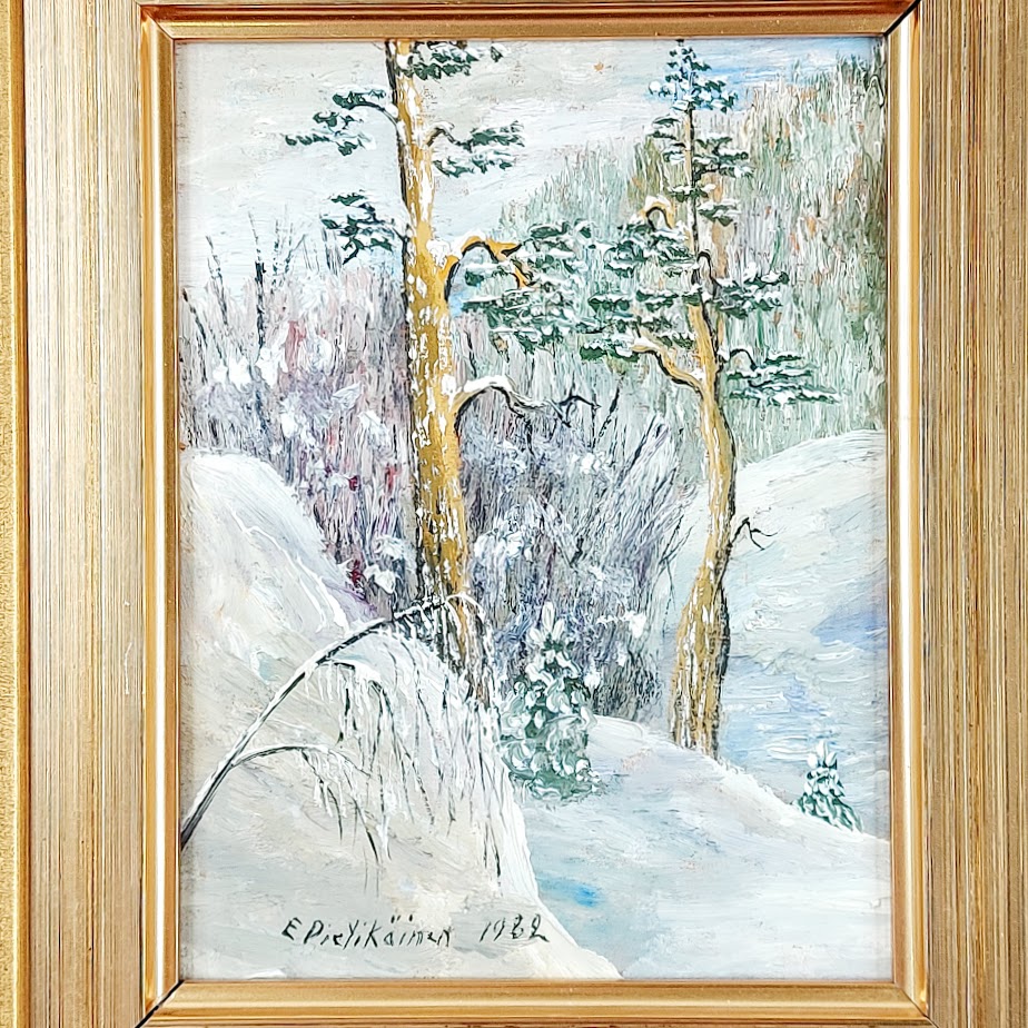E. Pietikäinen öljyvärimaalaus 1982