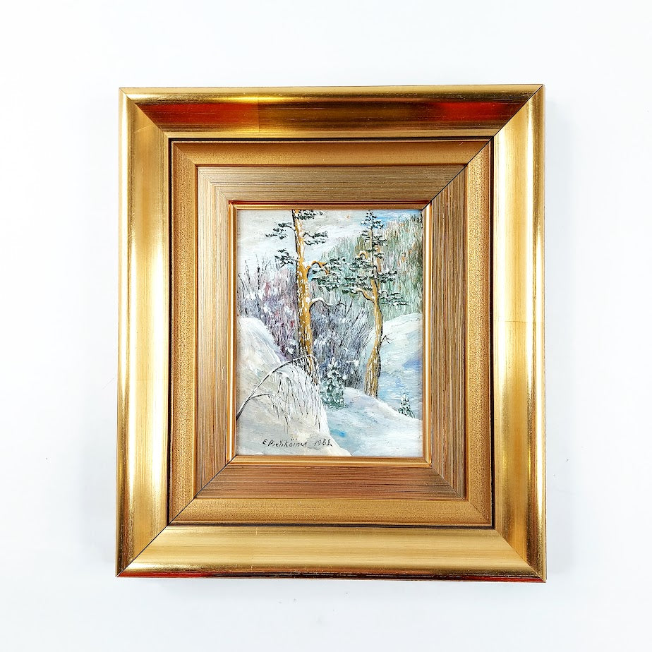 E. Pietikäinen öljyvärimaalaus 1982