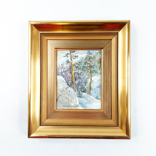 E. Pietikäinen öljyvärimaalaus 1982