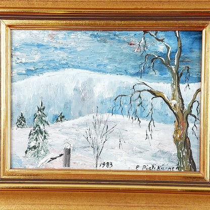 E. Pietikäinen öljyvärimaalaus 1983