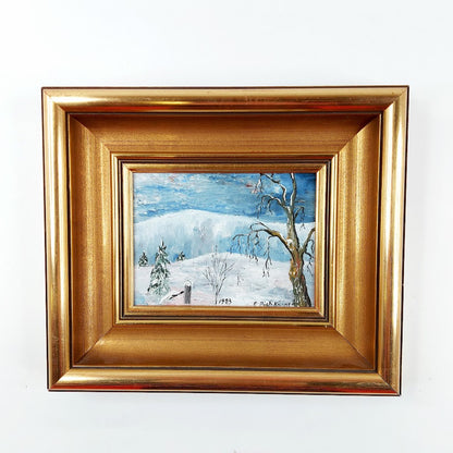 E. Pietikäinen öljyvärimaalaus 1983