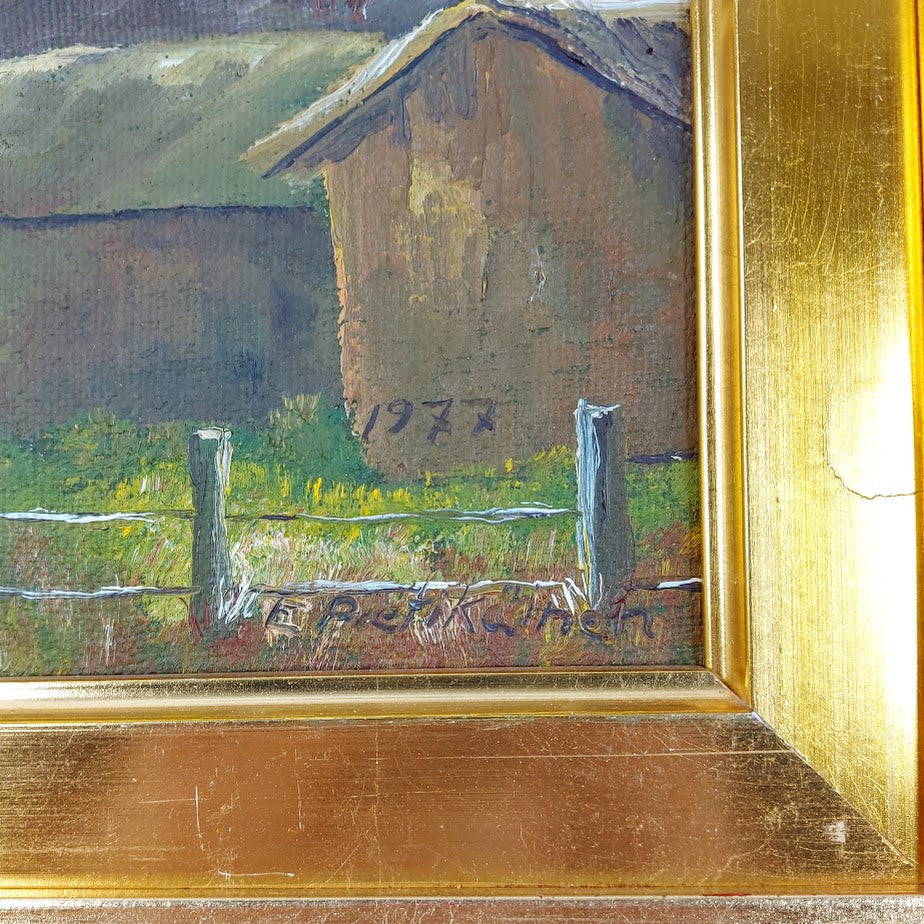 E. Pietikäinen öljyvärimaalaus 1977