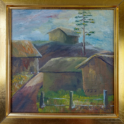 E. Pietikäinen öljyvärimaalaus 1977