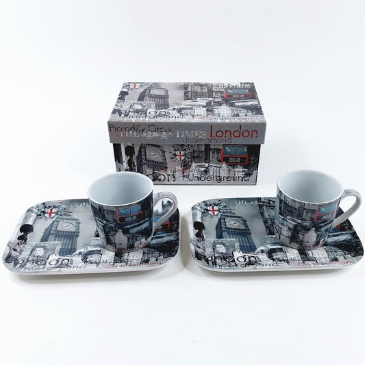 Easy Life London espressokuppisetti 4 osaa