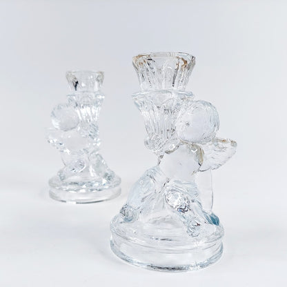 Lasinen Enkeli kynttilänjalka 2 kpl