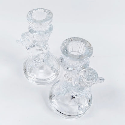 Lasinen Enkeli kynttilänjalka 2 kpl