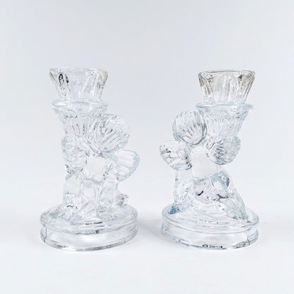 Lasinen Enkeli kynttilänjalka 2 kpl